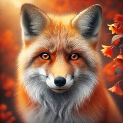 digitally enhanced image of a red fox
