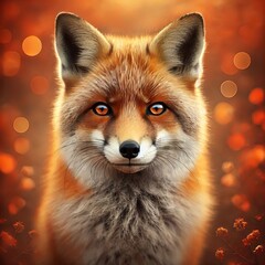 Obraz premium digitally enhanced image of a red fox 