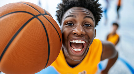 High school basketball team engages in energetic training session showcasing teamwork and enthusiasm during practice drills at the gym