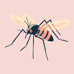 cartoon mosquito vector illustration