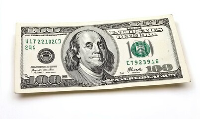 flying money american one hundred dollar bills white background