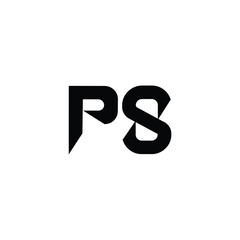 PS monogram logo design letter text name symbol monochrome logotype alphabet character simple logo