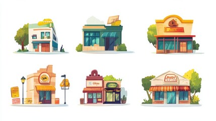 Small business loan isolated cartoon vector illustrations set. Present business plan, online application for startup capital, loan approval, credit score, debt agreement vector cartoon. illustration