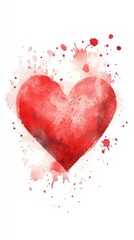 A Vibrant Watercolor Heart: A Passionate Expression of Love and Emotion