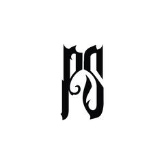 PS monogram logo design letter text name symbol monochrome logotype alphabet character simple logo