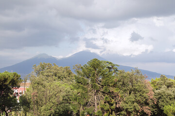 Landscape volcano Vesuvius, from Naples