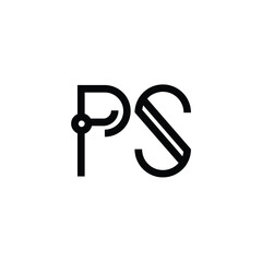PS monogram logo design letter text name symbol monochrome logotype alphabet character simple logo