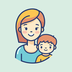 Mother and child love Vector Illustration