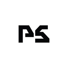 Obraz premium PS monogram logo design letter text name symbol monochrome logotype alphabet character simple logo