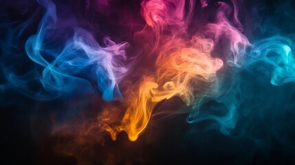 Fototapeta premium Bright colorful smoke swirled