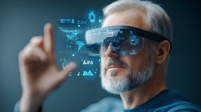 A virtual holographic setup showcasing innovative banking solutions