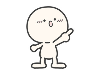 指差しのポーズの人物