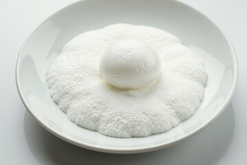 delicate foam forming on a white ceramic plate, ceramic, washing up, bubbly