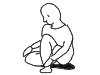 silhouette of a person yoga pose