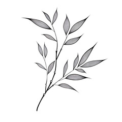 Fototapeta premium Flowers and leaves in pictures illustrator2D