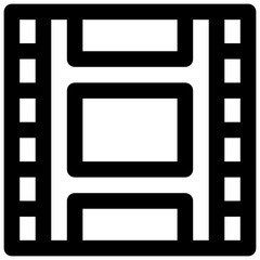 Film. Editable stroke vector icon.