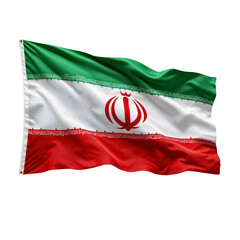 3D Iran Flag Waving on Isolated White Background Symbolizing Patriotism, Freedom, National Pride, Modern 3D Design Icon, Stars and Stripes Image, Patriotic Symbol, Flag Icon, Spirit, Democratic