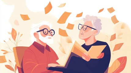 Older people lifestyle abstract concept vector illustration set. Elderly financial security, online learning for seniors, ageism social problem, budget planning, free online program abstract metaphor