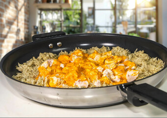 meat in a pan
