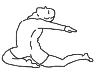 silhouette of a person yoga pose