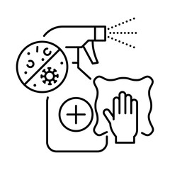 Disinfection – Spray Bottle Representing Germ and Bacteria Removal