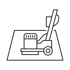 Floor Waxing – Polisher Representing Shiny and Protected Flooring