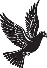 Obraz premium Graceful Flight: Silhouette of a Flying Bird