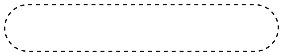 Dashed line border frame vector