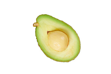 fresh sliced avocado fruit isolated on white or transparent png