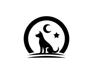Dog Logo design template. Vector illustration.