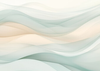 Naklejka premium Soft Abstract Waves in Pastel Tones