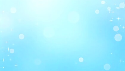Soft Blue Bokeh Background with Sparkling Lights