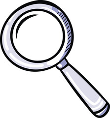 Clean and Modern Magnifying Glass Illustration