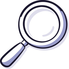 Sleek Investigation Icon with White and Purple Tones