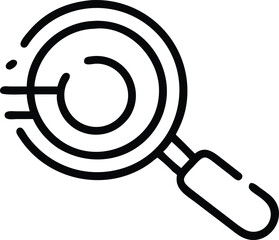 Sleek Black Outline Magnifying Glass Graphic