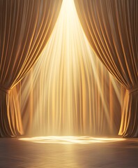 golden stage curtains