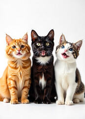 3 cute cats