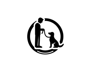 Dog Training Logo Design Template. Vector Illustration.