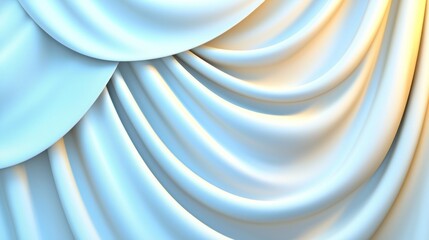 Fototapeta premium Elegant White Drapery Fabric