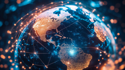 Fototapeta premium Logistic global network of world.