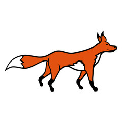 Red Fox Forest Animal Cunning Smart Cute Wild Dog Design Lover Art Vector Illustration Card T-Shirt Poster Sticker Graphic Print Decorative Drawing Isolated Logo Decoration Symbol Creative Cool Style
