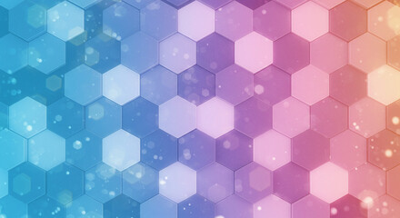 Abstract background hexagon pattern with glowing lights