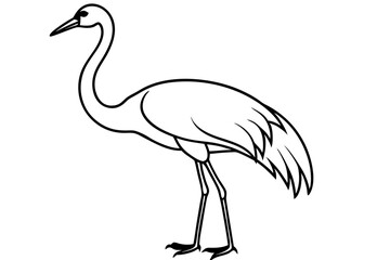 Obraz premium Graceful Crane Illustration