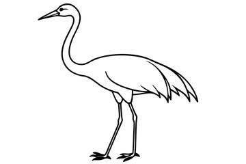 Obraz premium Graceful Crane Illustration