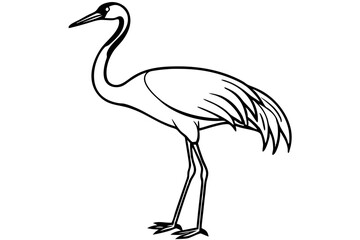 Obraz premium Graceful Crane Illustration