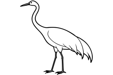 Obraz premium Graceful Crane Illustration