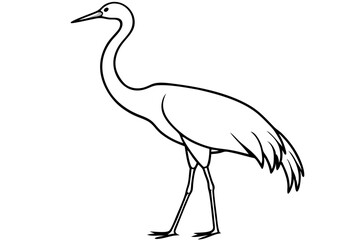 Obraz premium Graceful Crane Illustration