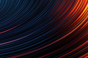 Abstract Dynamic Curved Lines Glowing Neon Red and Blue Streaks Energy Background