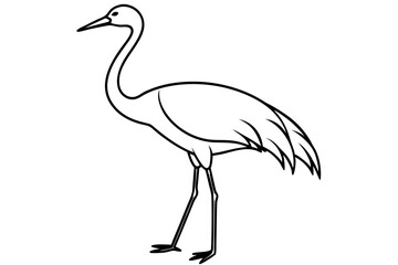 Obraz premium Graceful Crane Illustration