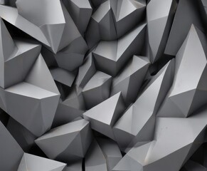 Fototapeta premium Gray geometric background with overlapping shapes and lines, abstract art, digital art